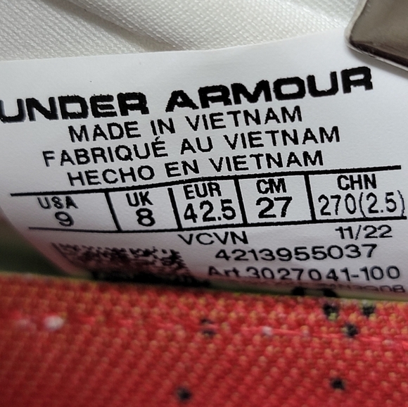 Under Armour Spotlight Lux 2 MC Men Size 9 3027041-100 TEXAS Football Cleats New main image 4